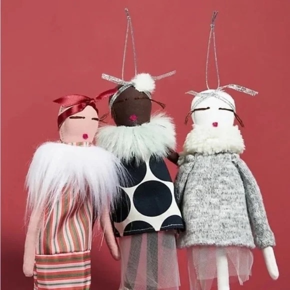 NWT Anthropologie Kimberly Becker Dolls For Change Christmas Tree Ornament - Picture 2 of 2